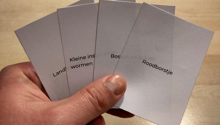 Geprint lesmateriaal van de werkvorm Verzamel Vier.